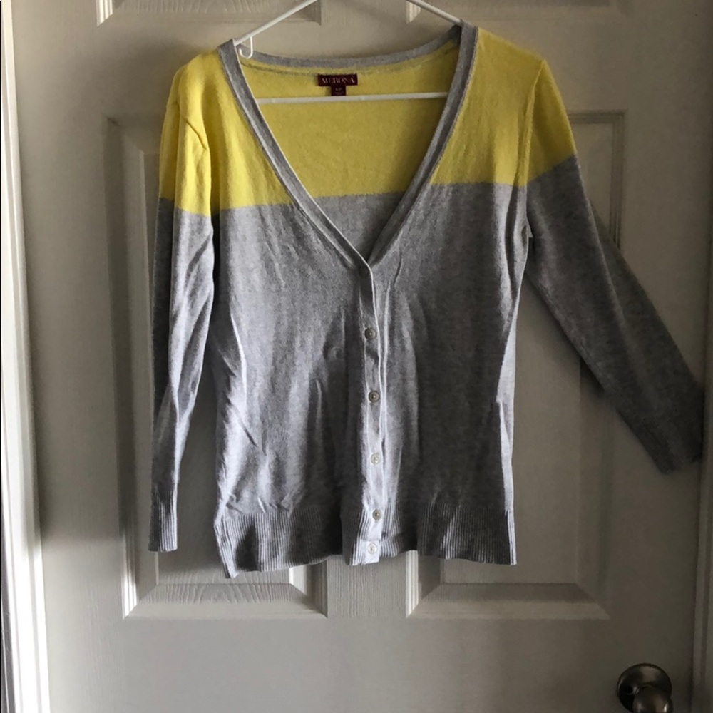 Grey/Yellow Sweater